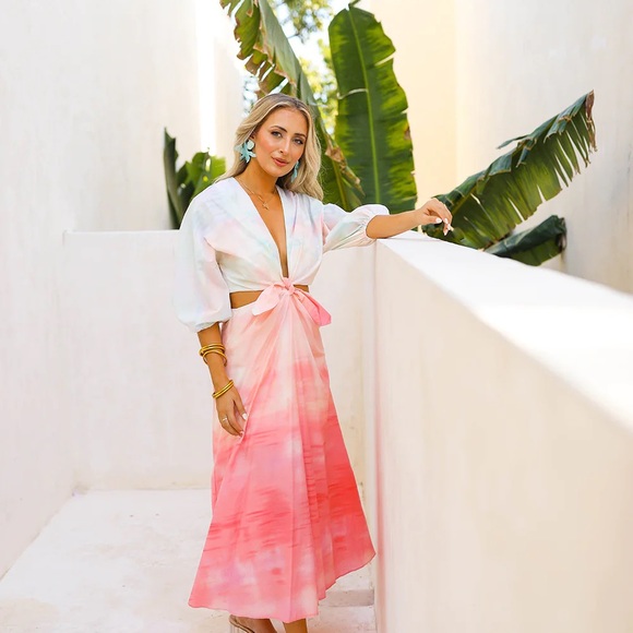 MAXINE CUT OUT MIDI DRESS - Picture 2 of 7